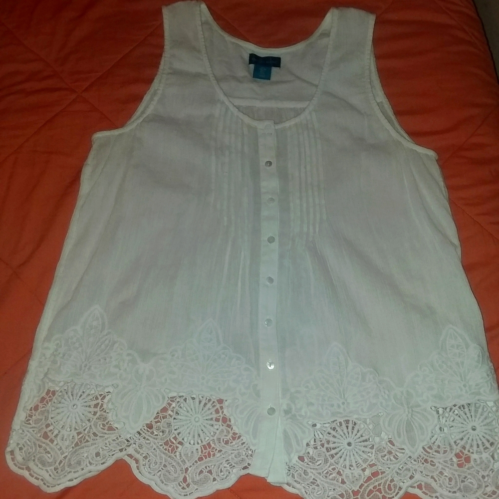 ANTIBES BLANC white top size L